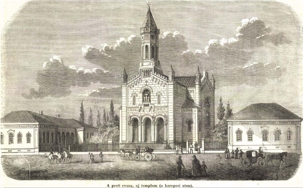 A pesti evangélikus egyházközösség új temploma (Forrás: Vasárnapi Újság, 1863)