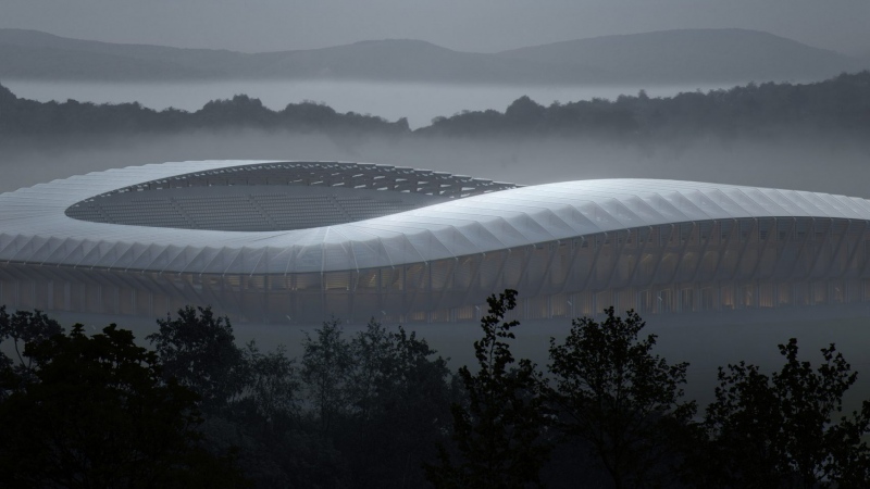Zaha Hadid irodája tervezte az első fából készült stadiont