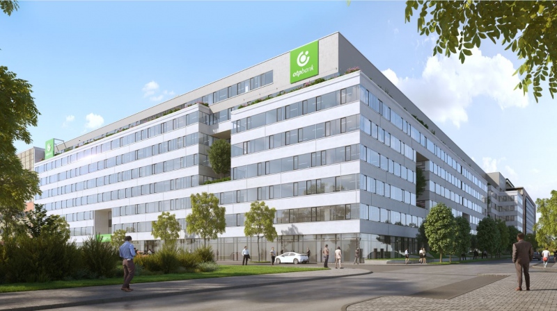 Szerkezetkész az OTP Bank új irodaháza