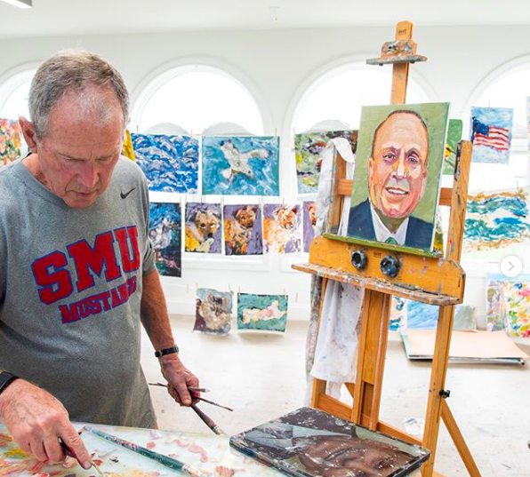 George W. Bush művészettel vezekel