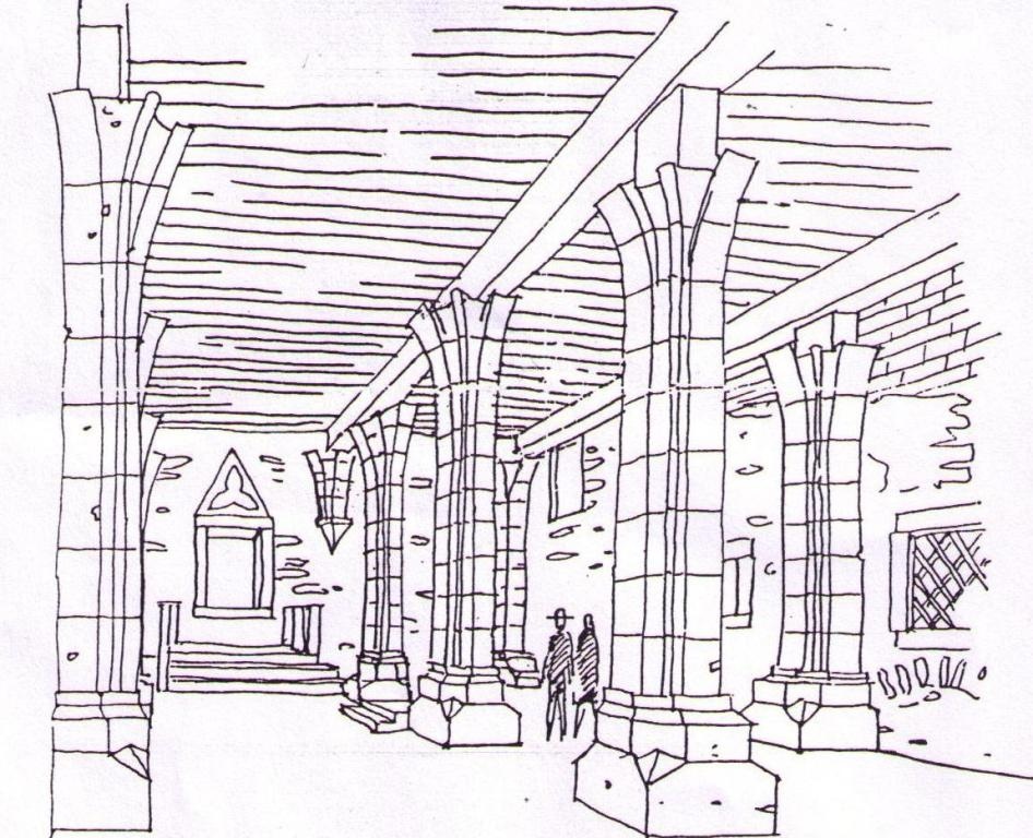 Budai Aurél látványterve a zsinagóga rekonstruált belső teréről - Forrás: Szombat.org