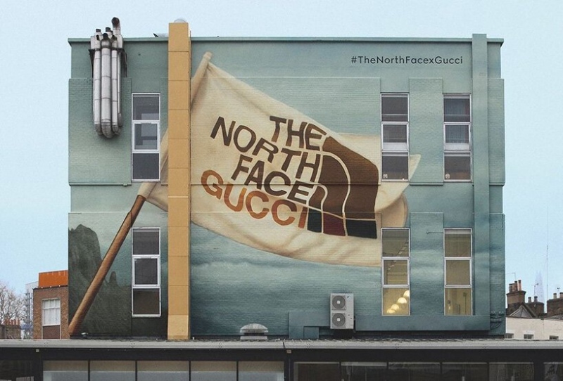 Öt világvárosban jelentek meg falfestmények, melyek a Gucci és a The North Face közös kollekcióját reklámozzák