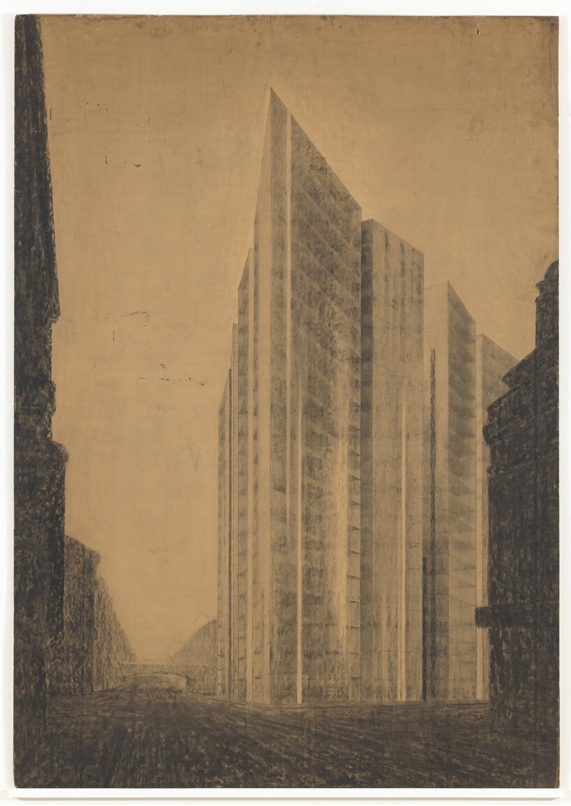 Ludwig mies van der Rohe, Friedrichstrasse felhőkarcoló projekt, Berlin-Mitte, Németország 1921. © 2021 Artists Rights Society (ARS), New York / VG Bild-Kunst, Bonn