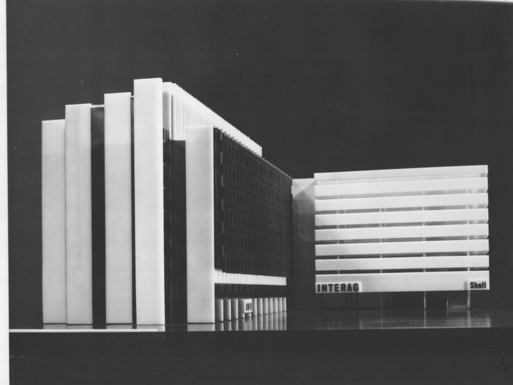 Martinelli tér, irodaház modellje (1969-73, elbontották)