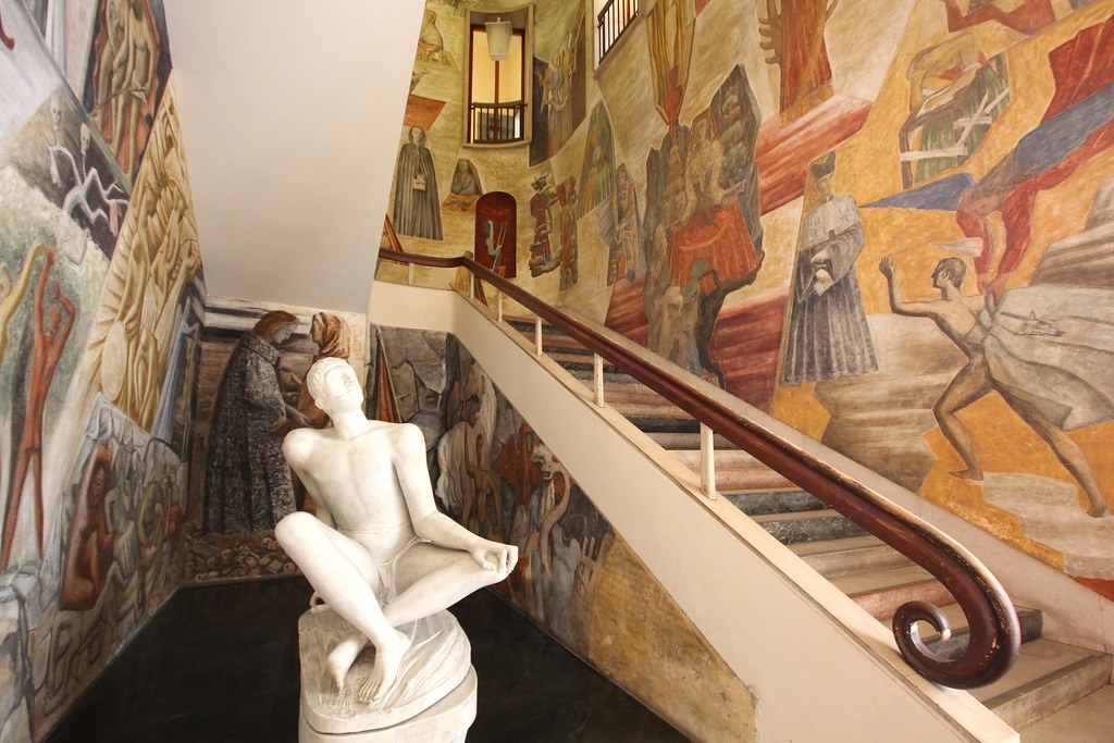 lépcsőházi freskó, Palazzo del Bo, Padovai Egyetem, 1940-42