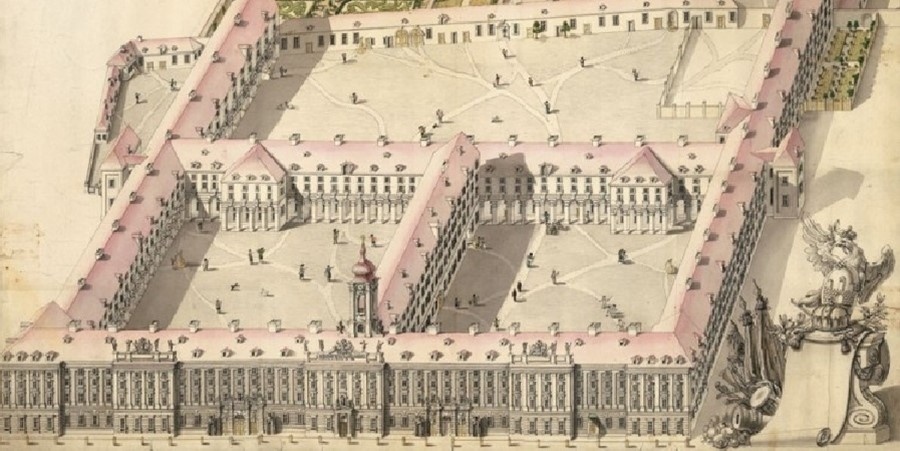 Invalidus-ház, 1770, ismeretlen szerző. Forrás: Központi Antikvárium