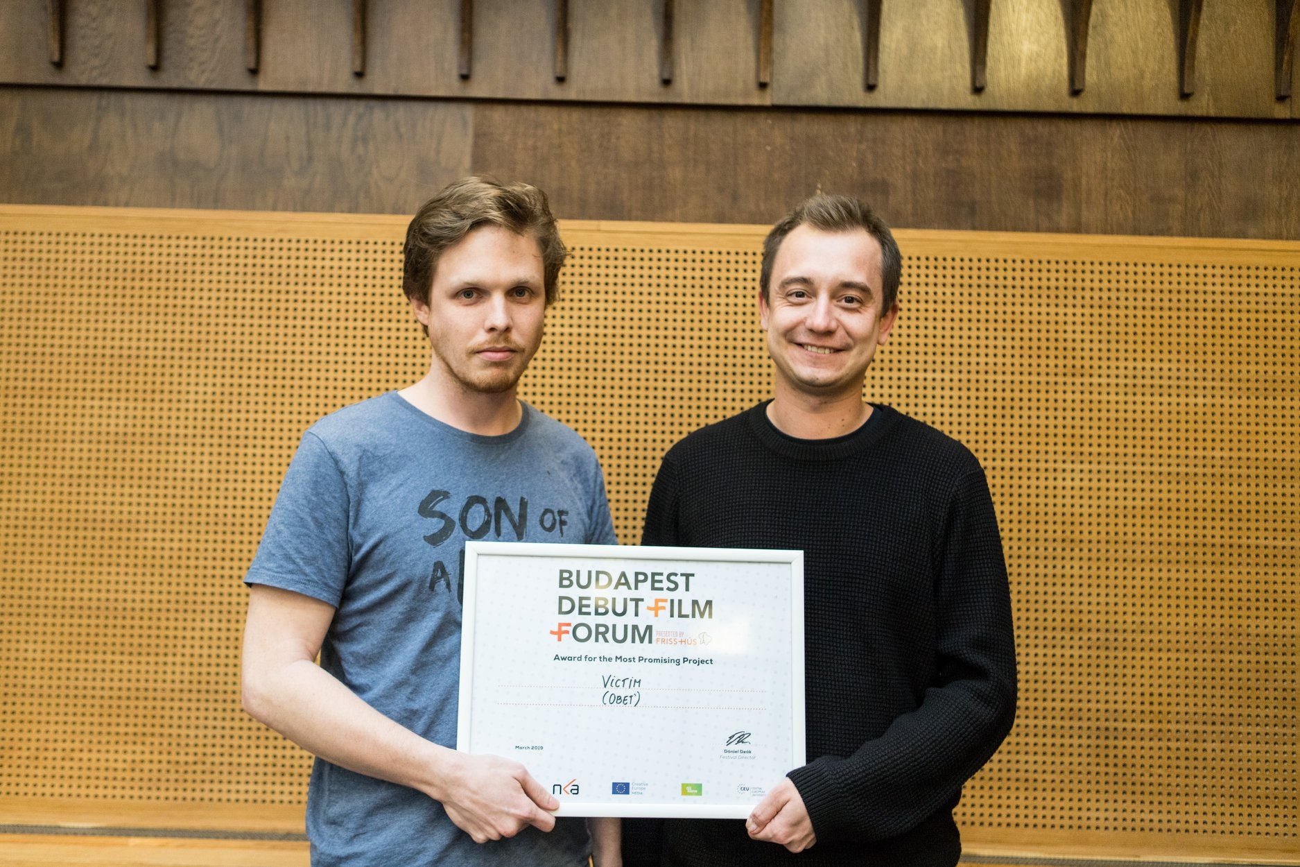 Az első BDFF fődíját a fiatal szlovák rendező, Michal Blaško Victim című projektje nyerte (Fotó: Chripkó Lili)