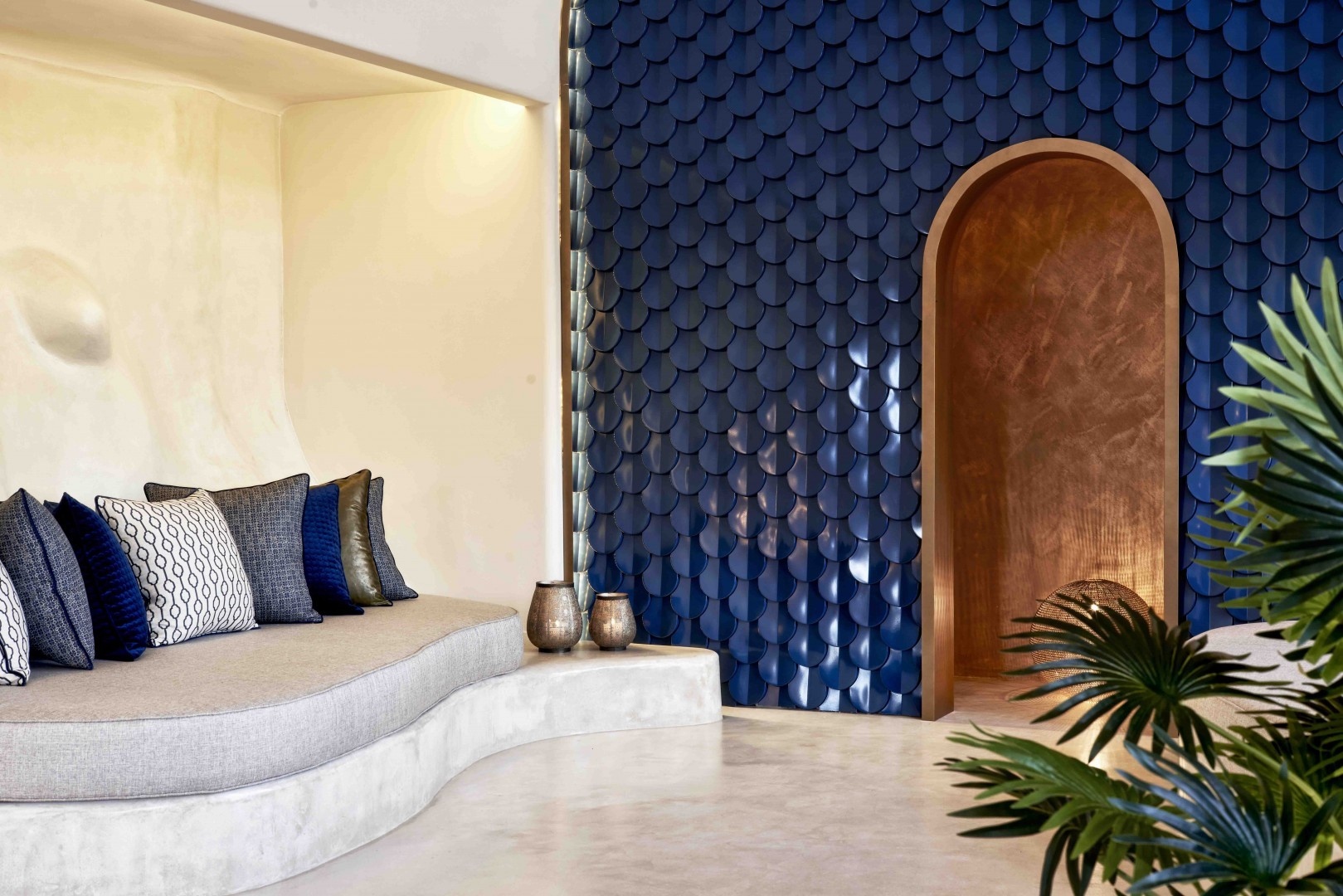Skyfall Hotel, Santorini. KAZA: Shingle design by Patrycja Domanska and Tanja Lightfoot
