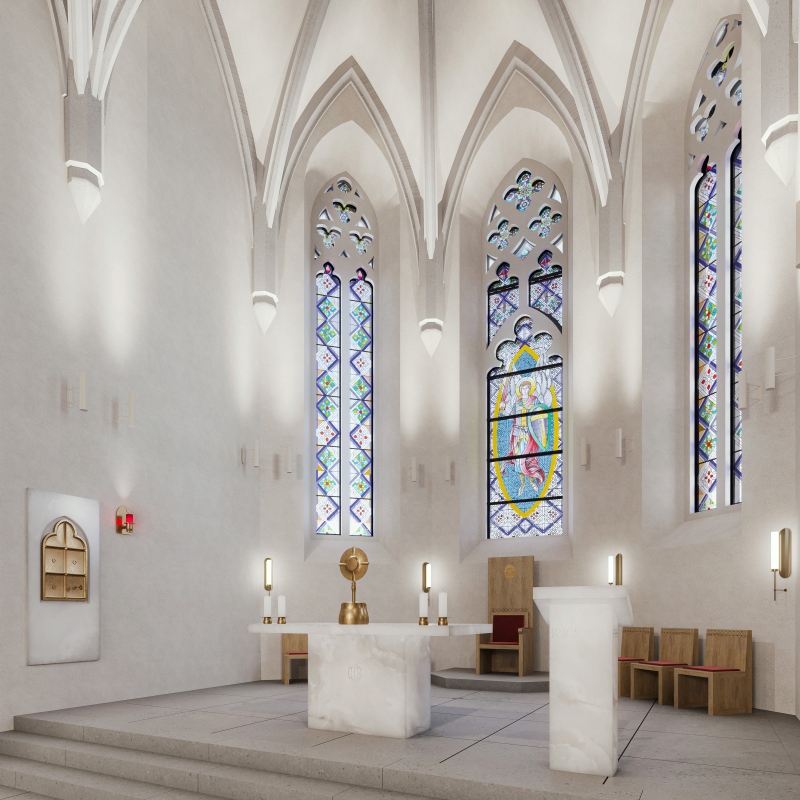 Az eredetihez hű, színes üvegablakokkal újul meg a veszprémi Szent Mihály Főszékesegyház