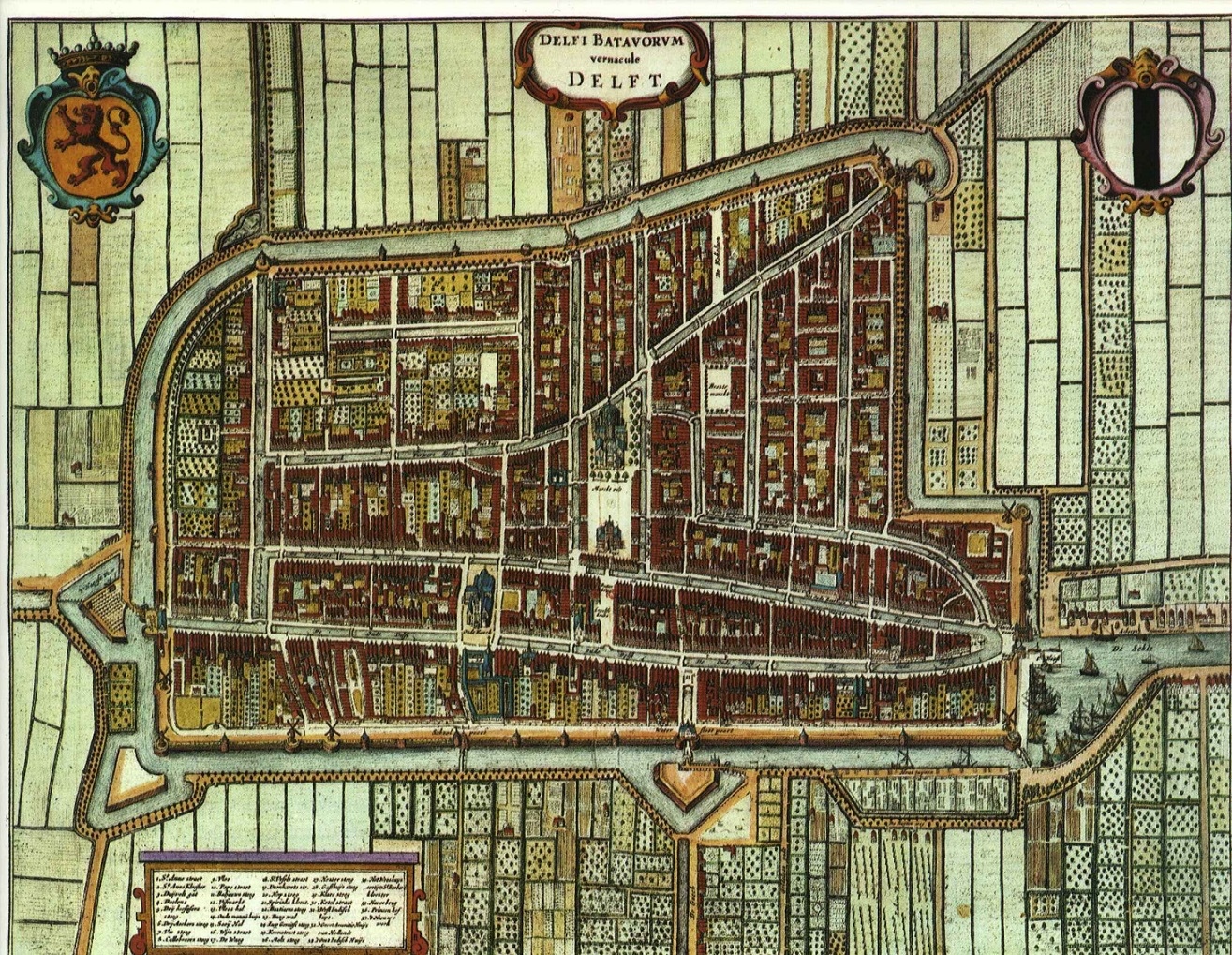 Delft térképe 1652-ből