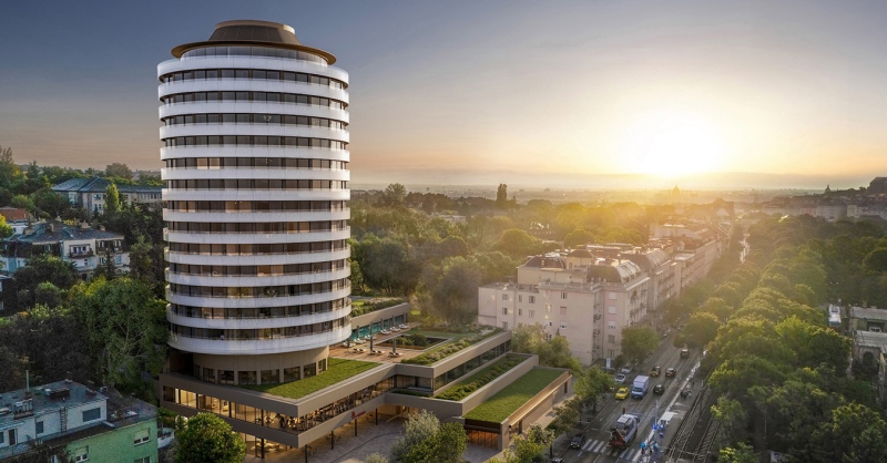 Teljes szerkezetcserével épül újjá a volt Körszálló: módosított tervek szerint halad a The Icon by Marriott Residences Budapest projekt