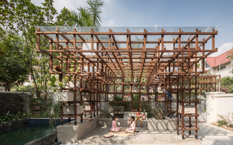 Hanoi szabadtéri könyvtára valójában egy kis farm