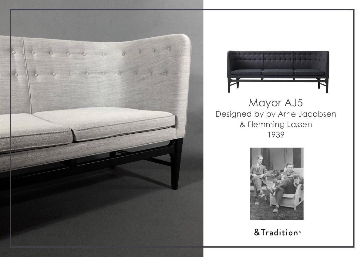 Arne Jacobsen, Flemming Lassen és a Mayor Sofa - Fotó: Mobili Mania