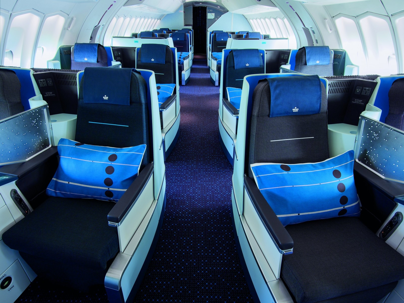 A KLM gépeinek átalakított belső tere - Fotó: KLM