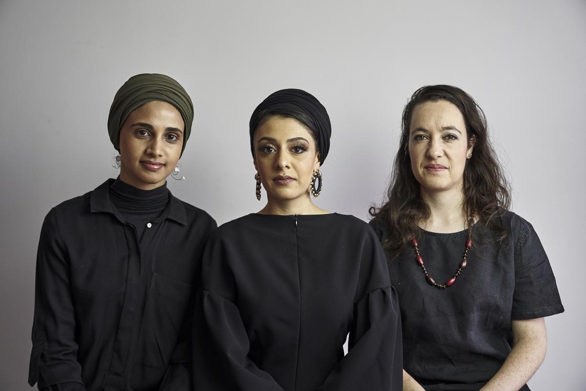 Amina Kaskar, Sumayya Vally és Sarah de Villiers – Fotó: Counterspace / Justice Mukheli