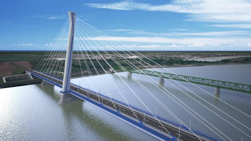 Átadták a komáromi új Duna-hidat