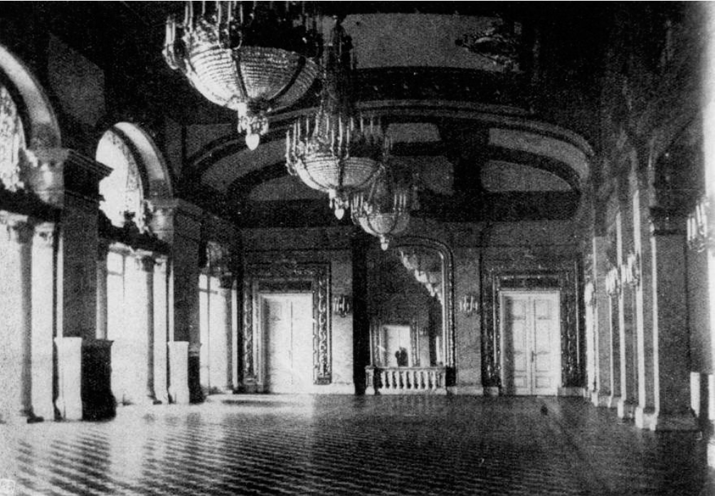 A József főhercegi palota I. emeleti táncterme, 1914  Kép: Lorenz Antal fotója, Az Érdekes Ujság, 1914