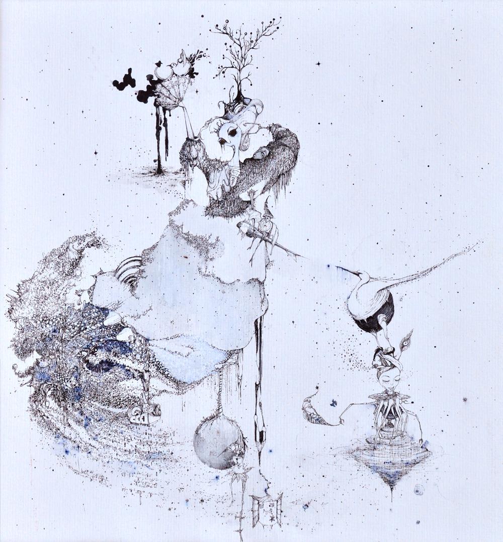 1, Juhász Ferenc: Az álomhajnal asszonya II. | Illusztráció. Vegyes technika, 2011