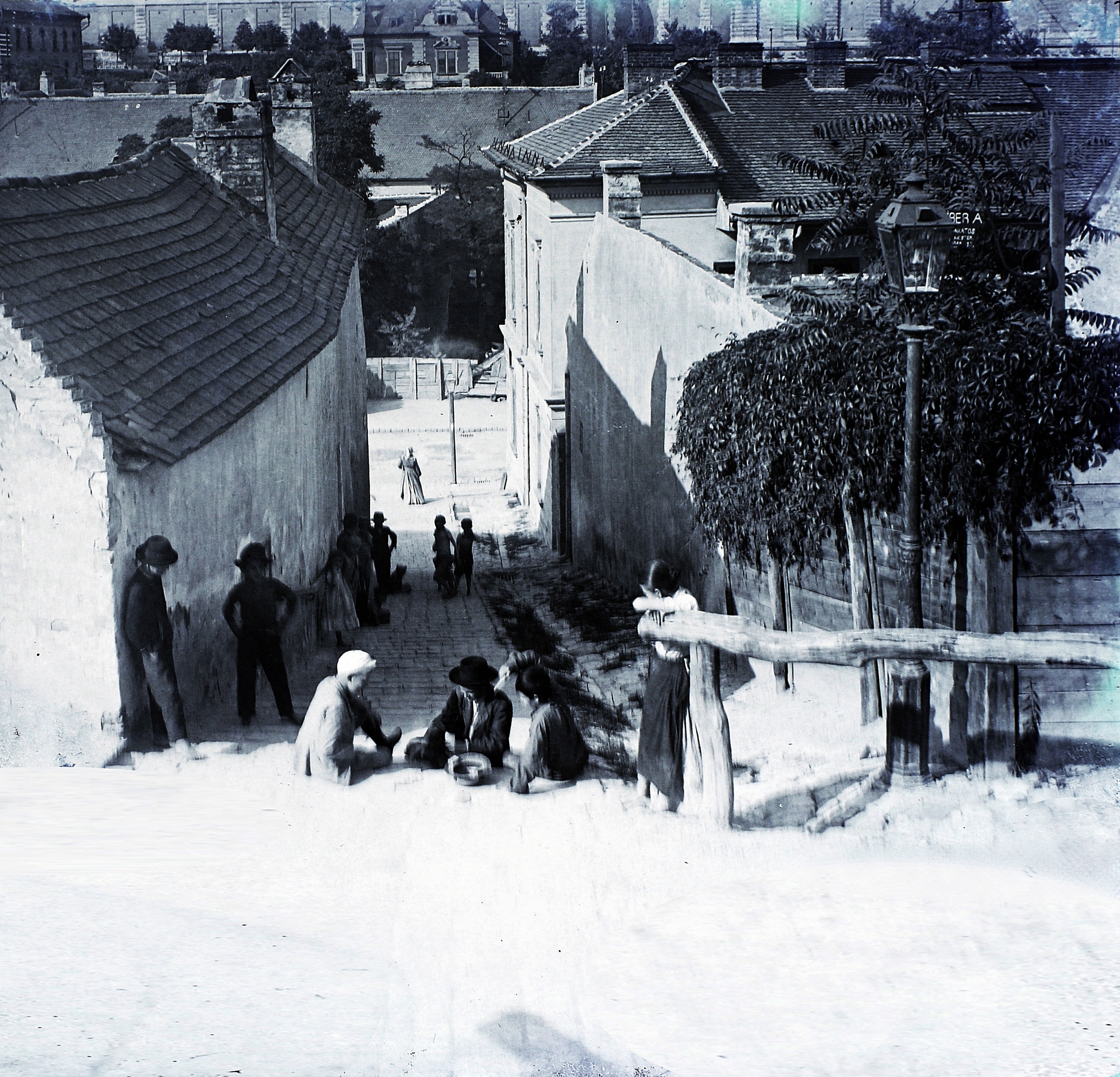 Tabán, Pásztor lépcső a Gellérthegy utca irányából az Árok utca felé nézve - forrás: Fortepan/Magyar Földrajzi Múzeum, Cordia fotó/ Antal László