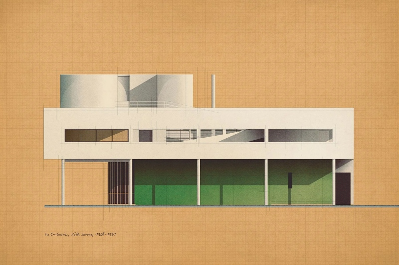 Grafikák a modern építészet bűvöletében | Sander Patelski