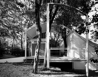Ausztrália eredeti, ideiglenes pavilonja, Philip Cox 1988. Fotó: G. Basilico