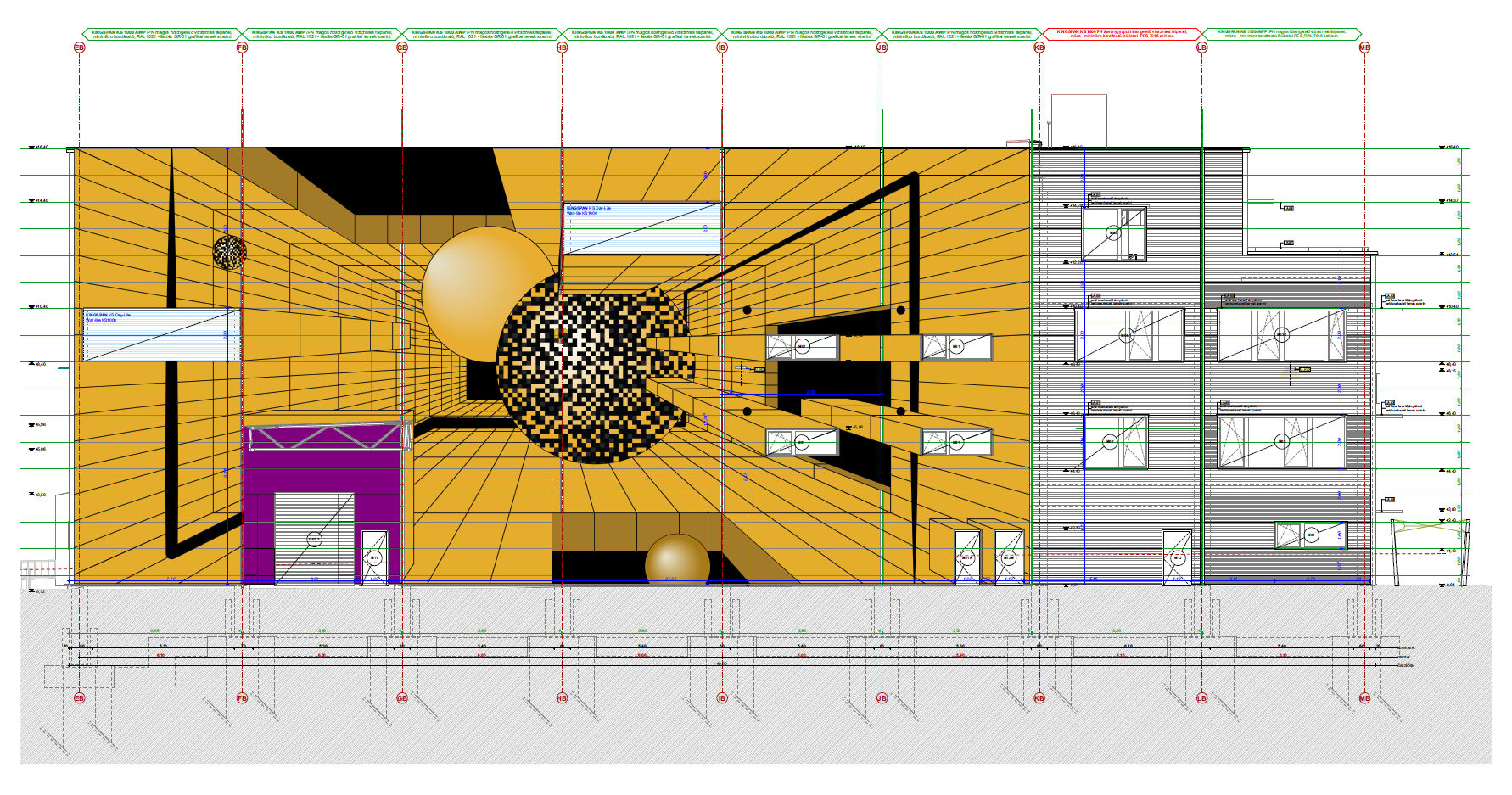 A délnyugati homlokzat