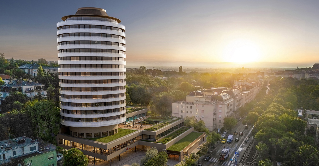 Teljes szerkezetcserével épül újjá a volt Körszálló: módosított tervek szerint halad a The Icon by Marriott Residences Budapest projekt