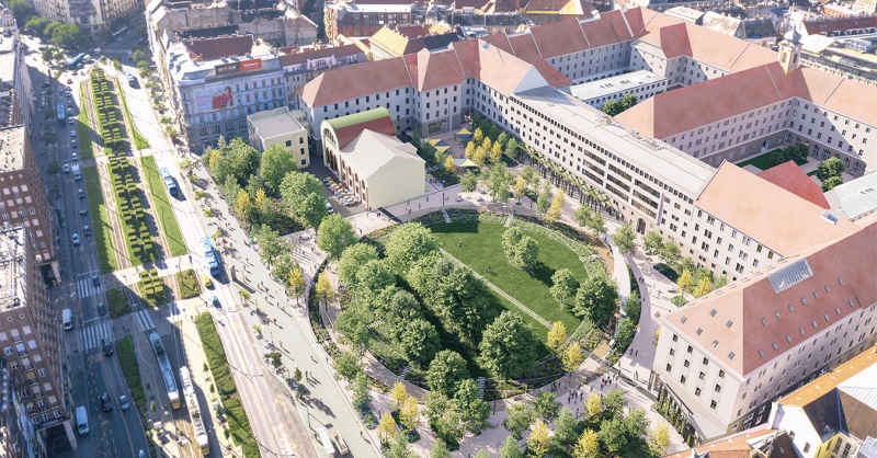 Városháza Park - a nyitott városháza építészeti koncepciója